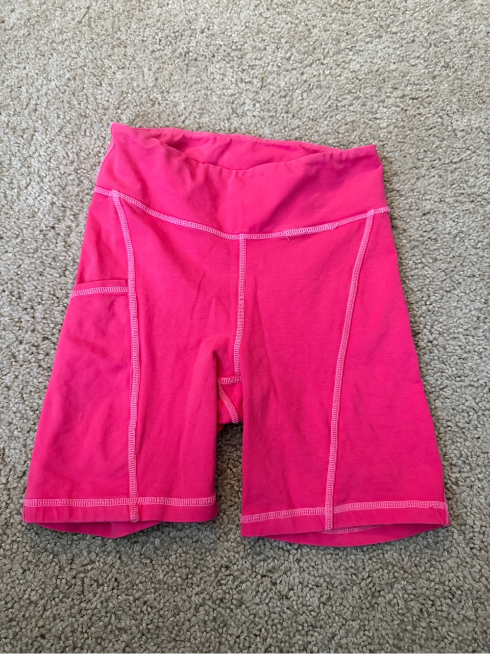 Free People Hot Pink Bike Shorts with Side Pocket